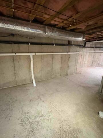 Foundation wall pipe installed (after)