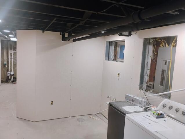 Wall Panels going up.