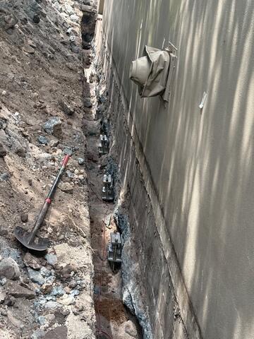 Excavation and Helical Pier Installation Underway