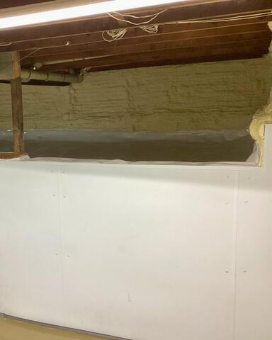 Waterproofed Crawl Space