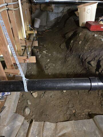 Dirty, Damp Crawl Space