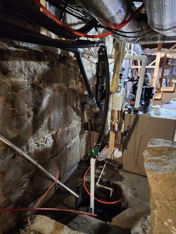 Exposed Sump Pump