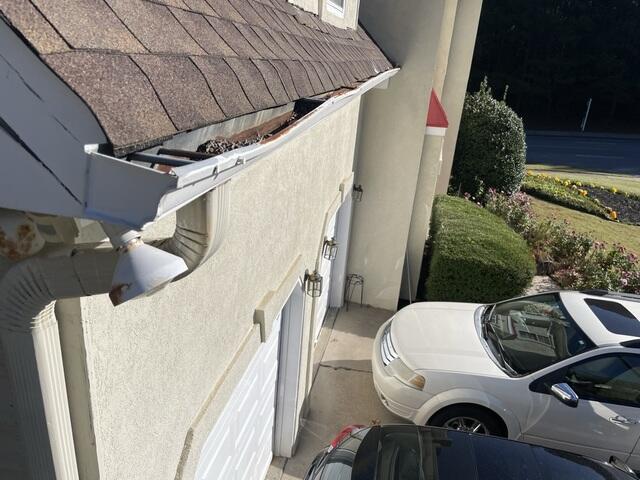 Dented gutter