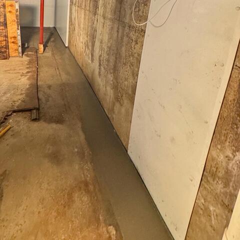 Innovative Interior Drainage System Installed
