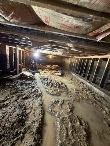 Nasty, Flooding Crawl Space
