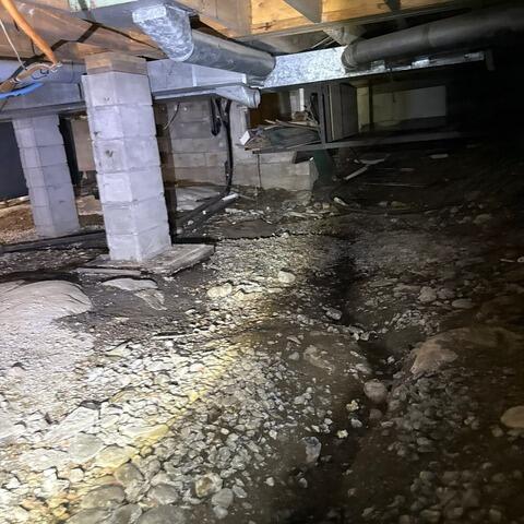 Before the work began: a compromised crawl space