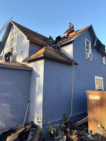 Removal of the original shingles