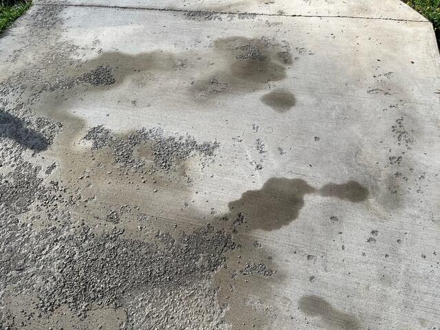 Original Rough, Grainy Concrete Driveway