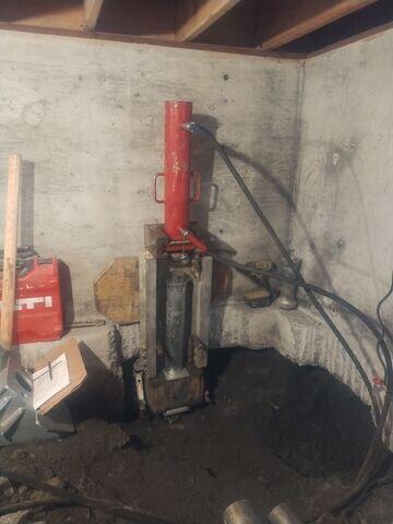 Push pier sections install