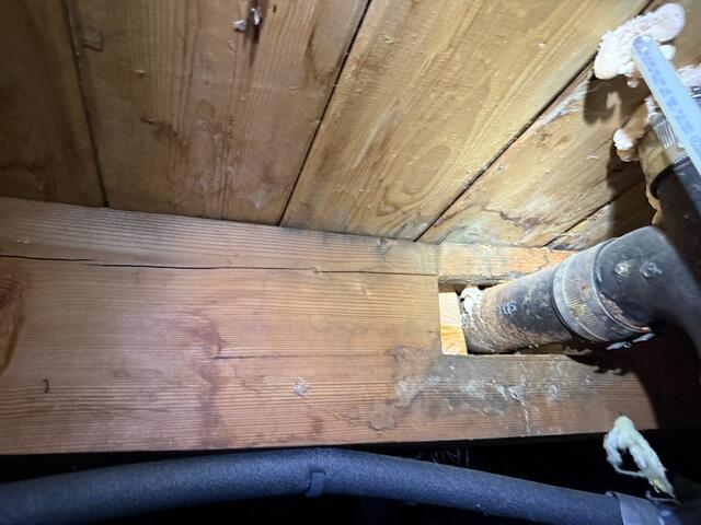 Cracked Subfloor Joist