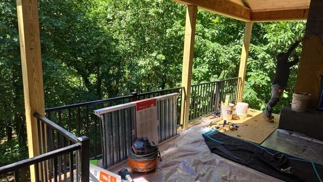 Installing the metal railing sysem