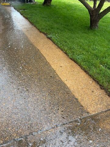 Driveway During Powerwashing