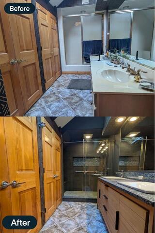 Crownsville Shower Remodel Before and After
