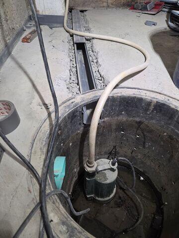 The TrenchDrain Connected to the Sump Pump