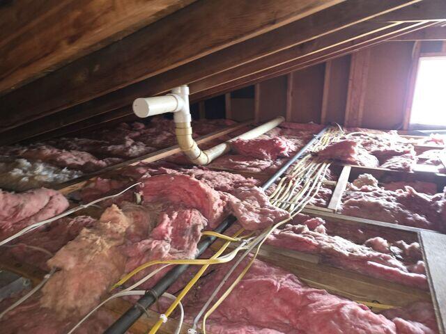 Old Fiberglass Insulation