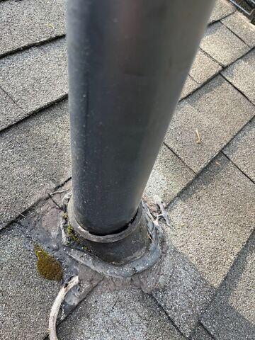 Broken air vent seal