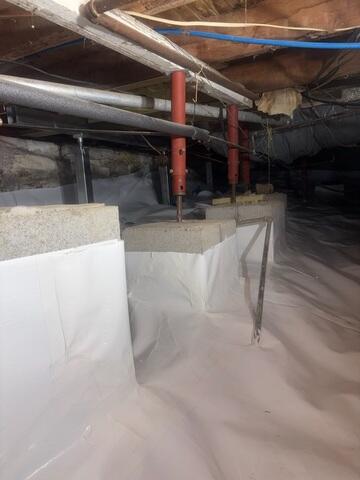 Preventing Condensation by Wrapping the Piers