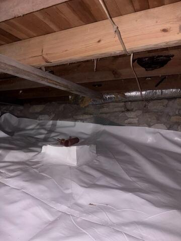 The CleanSpace Liner Throughout The Crawl Space
