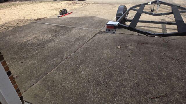 Driveway Before Lifting and Leveling
