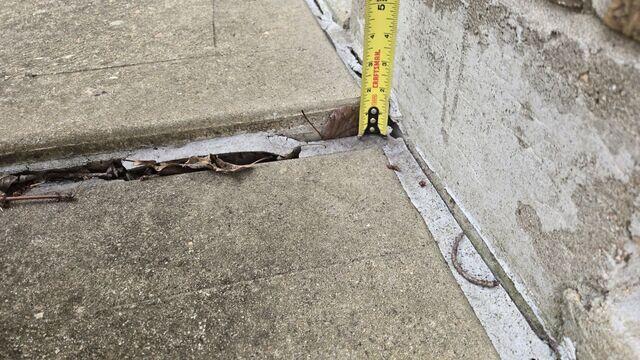 Close-Up of Unleveled Driveway