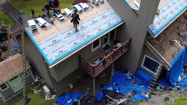 Underlayment Installed, Shingle Ready
