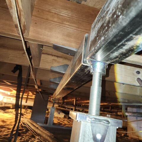 Permanent Crawl Space Support Solution