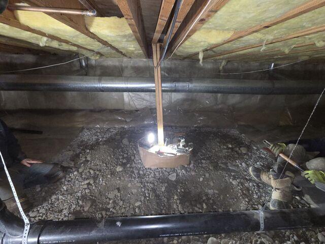Beginning to prep the installation area