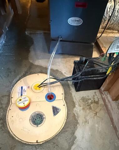 TripleSafe Sump Pump and SaniDry XP Dehumidifier