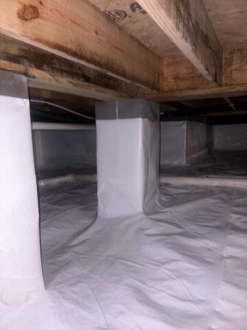 Wallie Helps Prevent Condensation on the Porous Concrete Piers
