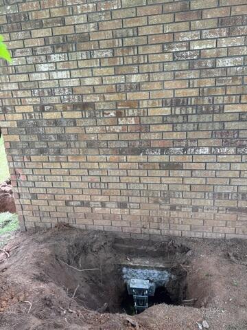 Foundation Piers Below The Footers To Support The Home