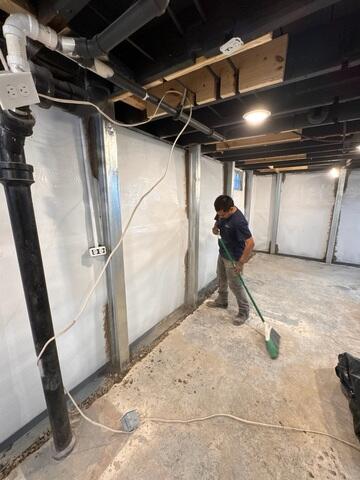 Installing the French drain