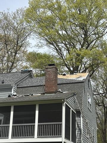 Chimney Roof Section In Progress