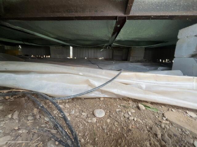 2' spray foam insulation to the belly of the mobile home