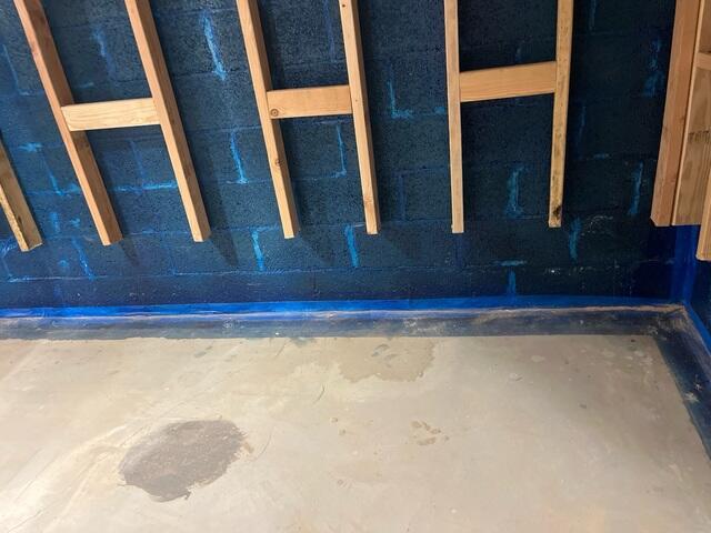 Basement Before Waterproofing System Installation