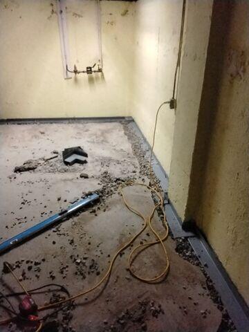 Interior Drainage System Installation Begins