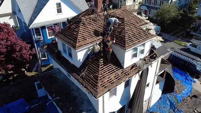Stripped Down to the Original Roof Framing