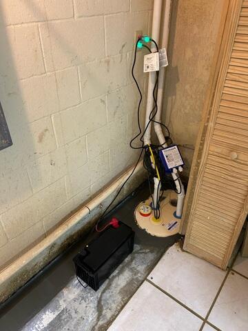 TripleSafe Sump Pump Installed