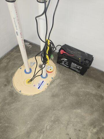 New Concrete Floor and TripleSafe Sump Pump