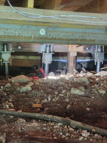 Close-Up of SmartJack Crawl Space Stabilization System