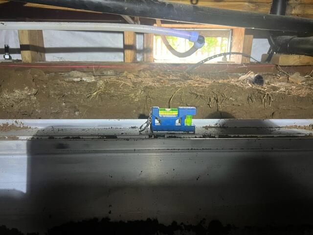 Floor Elevation Measurements During Crawl Space Repair