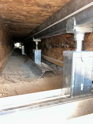 SmartJack Supports Installed Beneath Floor Framing