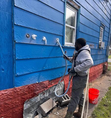 Injection Foam with Aluminum Siding