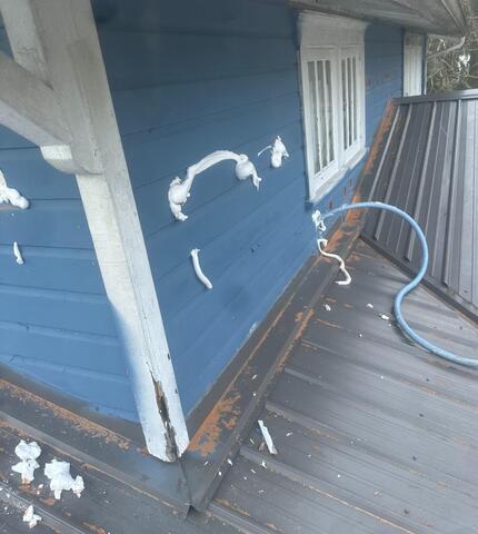 Injection Foam with Wood Siding