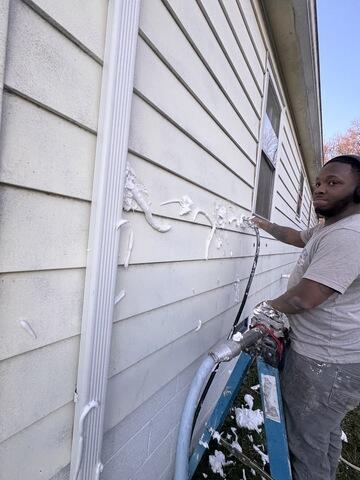RetroFoam Injection Foam for Aluminum Exterior Walls.