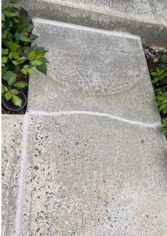 Steps leading to backyard getting leveled