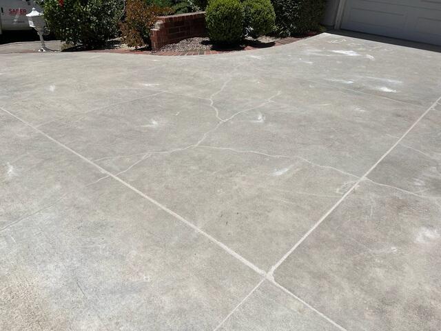 Driveway Crack Repair Completed