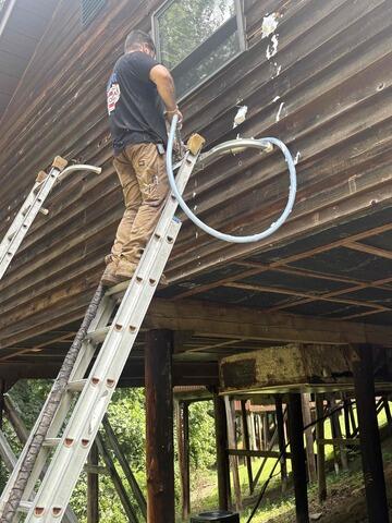 Injection Foam Install with Wood Siding