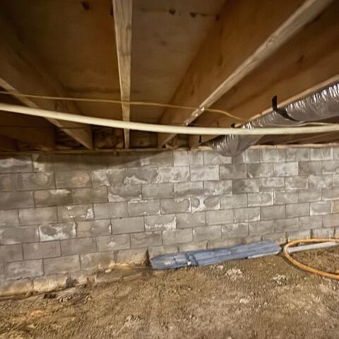 Staining Along Concrete Block Walls