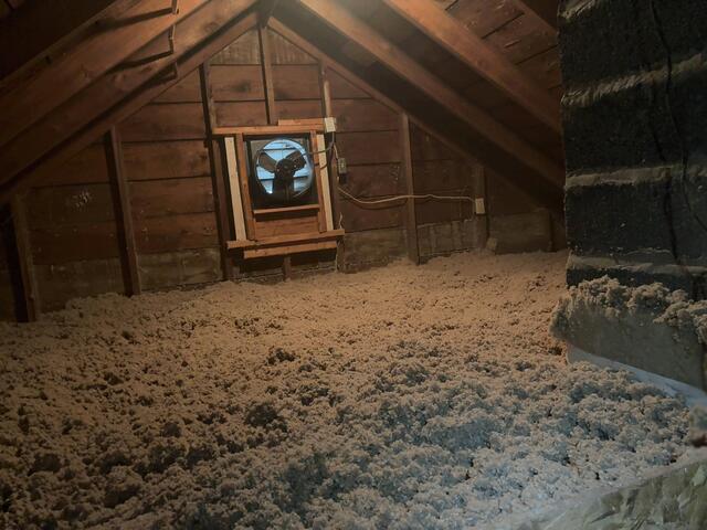 14' open blown cellulose