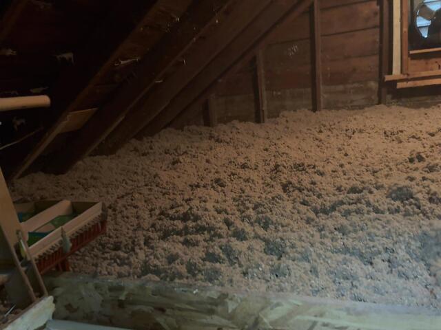 14' open blown cellulose